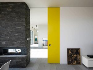 door is focal point of room