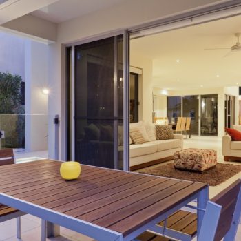 patio door and table